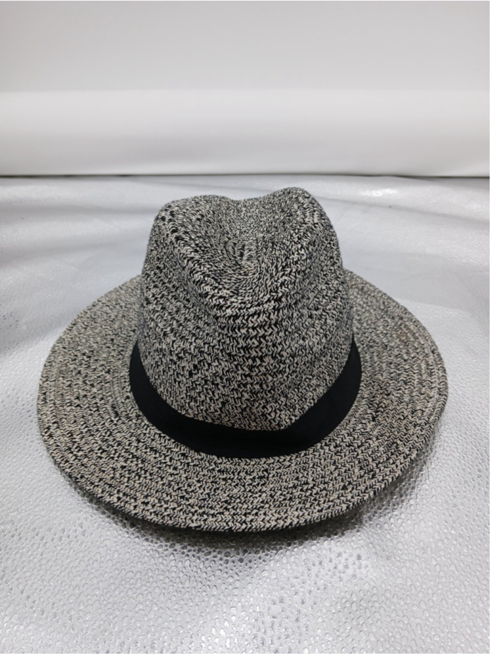 Michael Stars Black Cream Paper Straw Hat One Size
